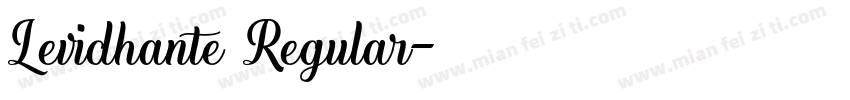 Levidhante Regular字体转换
